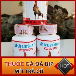 [Thức ăn cho gà đá] THUỐC NUÔI GÀ ĐÁ TĂNG CƠ-BỔ GÂN-CỨNG XƯƠNG-SUPER STAR ĐỎ LỌ 100V Giúp gà lên bo sung trở lại