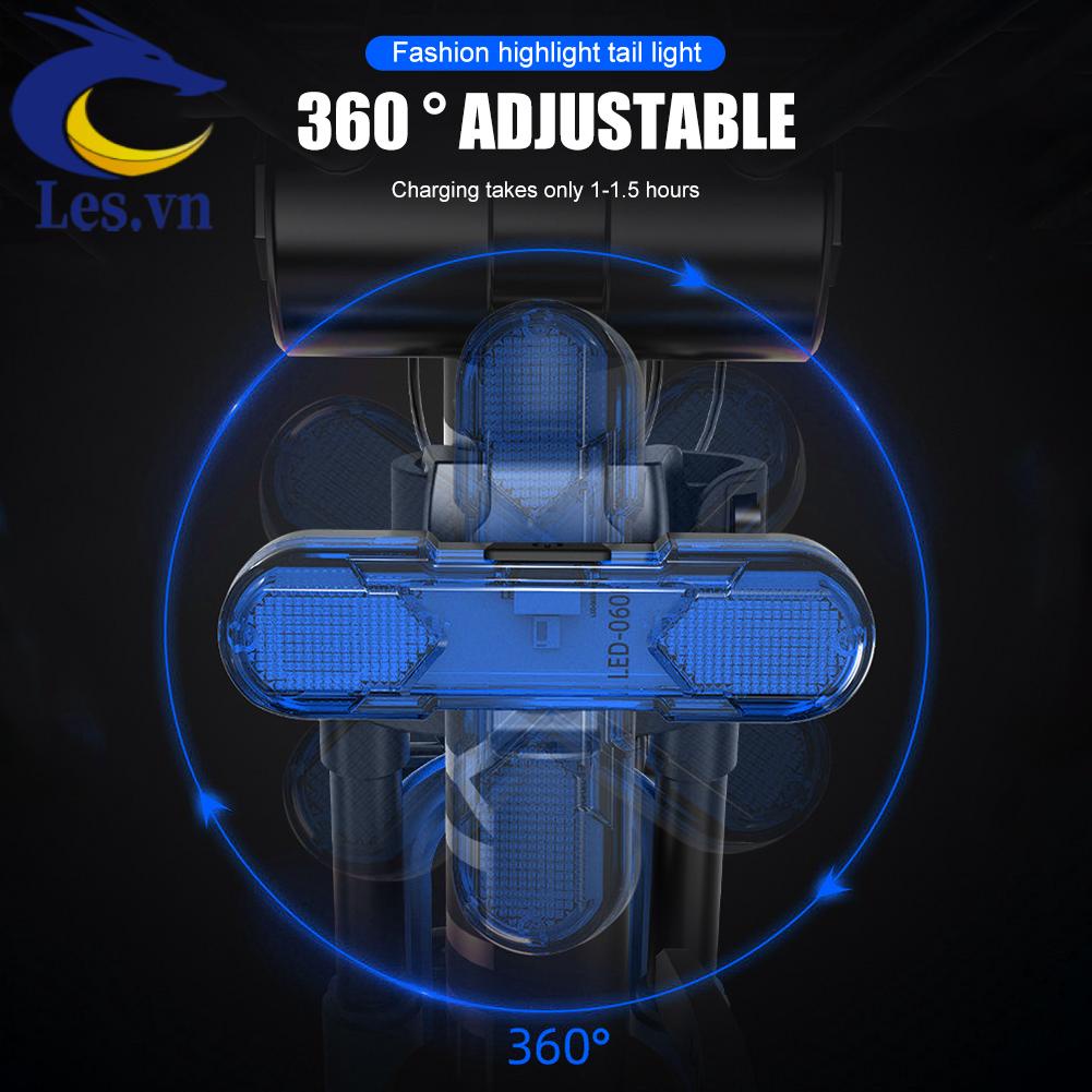 Đèn LED Gắn Yên Xe Đạp Chống Thấm Nước Sạc Usb Tiện Dụng