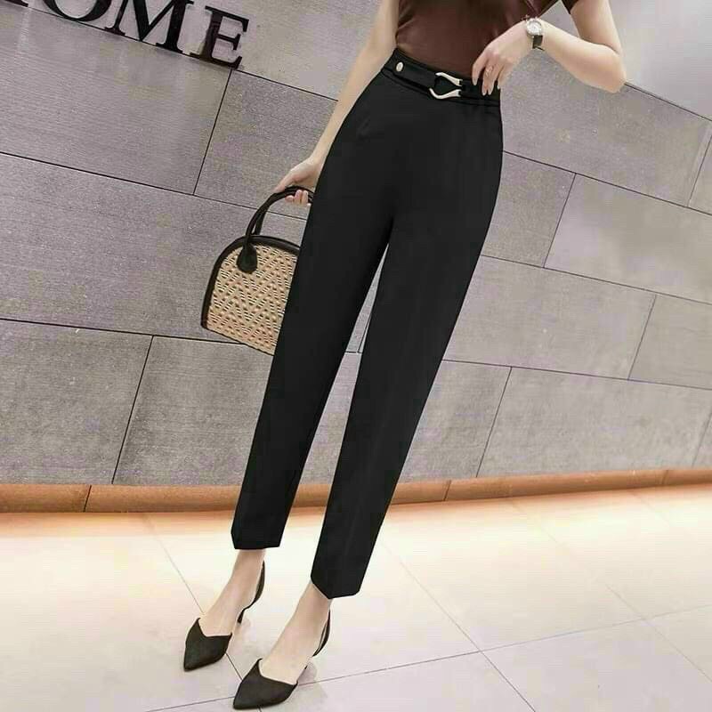 [XẢ HÀNG] Quần Baggy Khoen Thắt Lưng Công Sở Thanh Lịch Cho Nữ | Smide Clothing