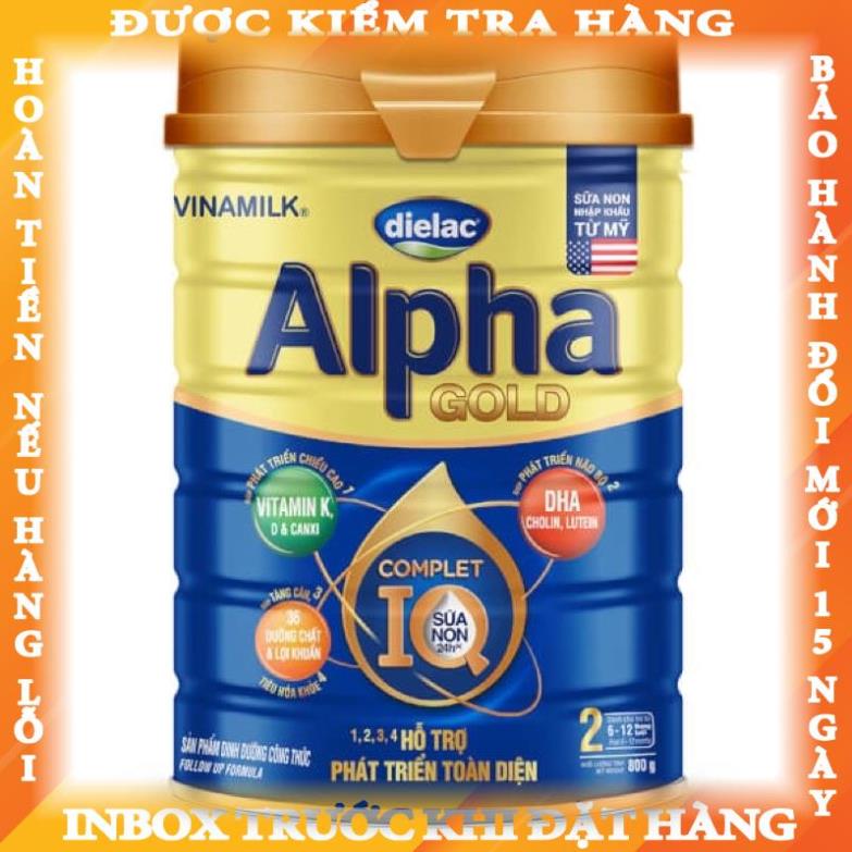 Sữa bột Dielac Alpha gold 2 800g ( mẫu mới Sữa Non )  hoangia