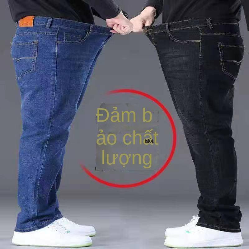 Quần jean ống rộng lưng cao thời trang thu đông dành cho đàn ông trung niên
