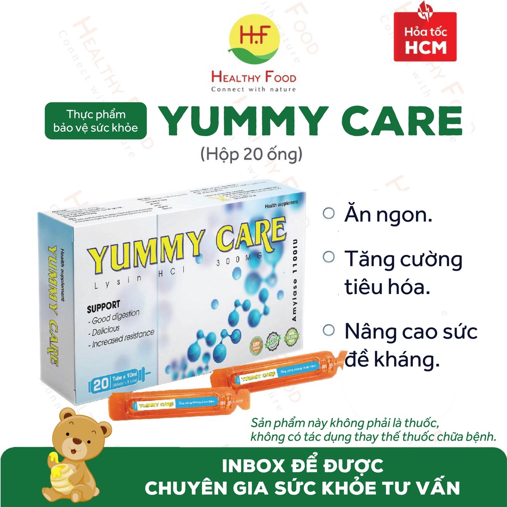 SIRO ĂN NGON - TĂNG CƯỜNG MIỄN DỊCH YUMMY CARE 20 ống  - BỔ SUNG 6 LOẠI ENZYM TIÊU HÓA- KÍCH THÍCH ĂN NGON, TIÊU HÓA TỐT