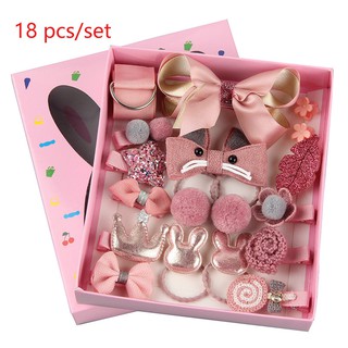 Set 18 kẹp tóc xinh xắn dễ thương cho các bé