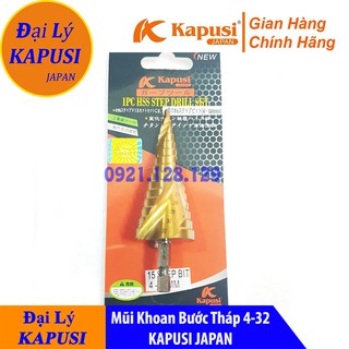 Mũi Khoan Tầng, Mũi Khoan Tháp 4-32mm Kapusi, Khoan Sắt,Nhôm...chuôi lục giác