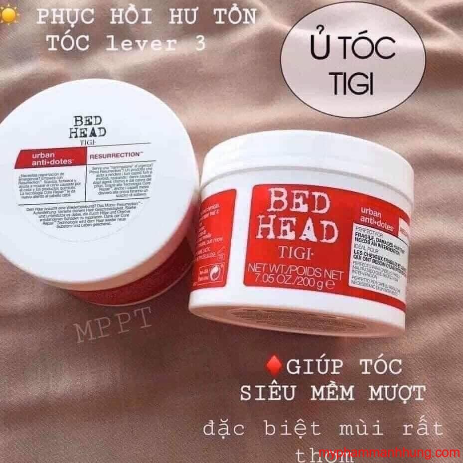 Kem ủ tóc suôn mượt, phục hồi tóc yếu gãy rụng Tigi Bed Head Resurrection cho tóc hư tổn nặng và yếu- HONGS BEAUTY