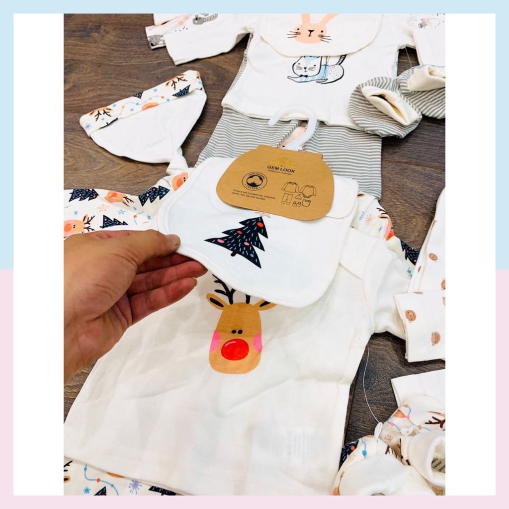 Set Sơ Sinh 6 Chi Tiết Cho bé – Bảo Khang Store