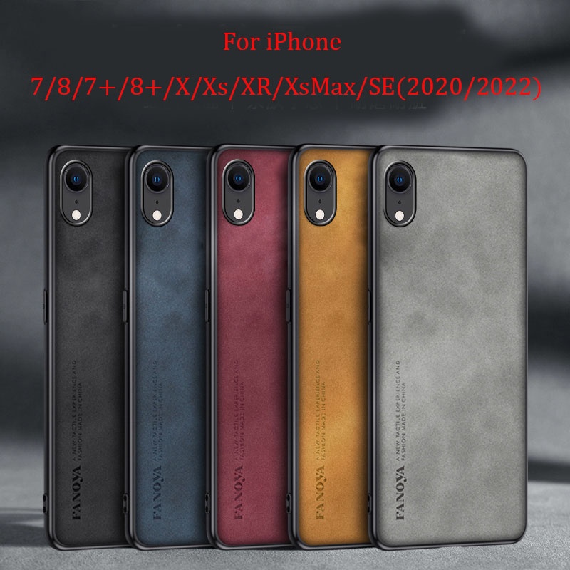 Ốp Điện Thoại Da PU Chống Sốc Kiểu Doanh Nhân Cho Apple iPhone 7 8 7plus 8plus X Xs XR XsMax SE2020 SE2022