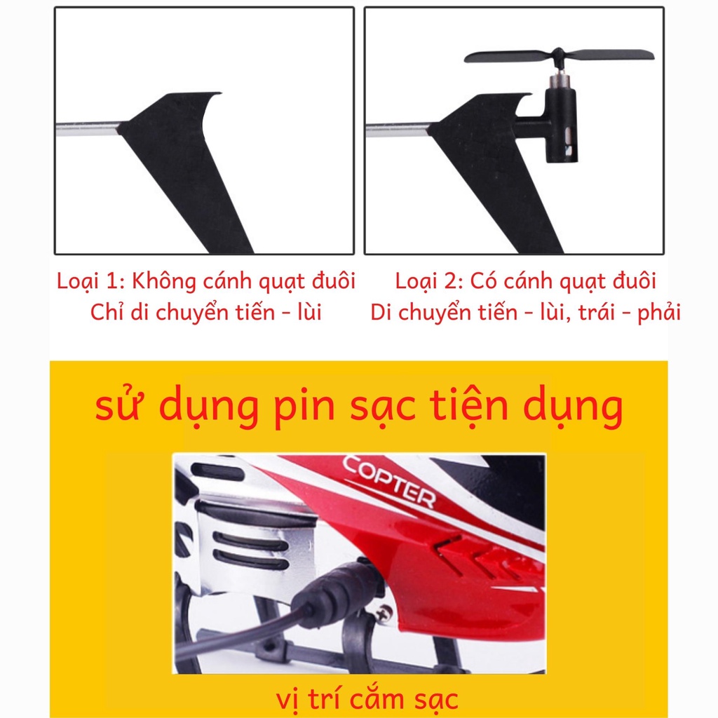 Máy bay điều khiển từ xa khung kim loại kèm dây sạc pin cao cấp - máy bay trực thăng điều khiển cho bé BOBIKIDS MB01