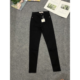Quần bò Jeans skinny đen ôm VNXK cạp lưng cao co giãn