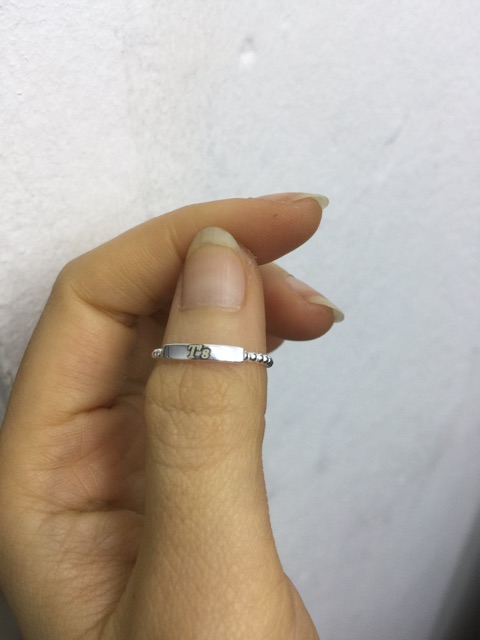 Nhẫn khắc chữ đai bi bạc ta