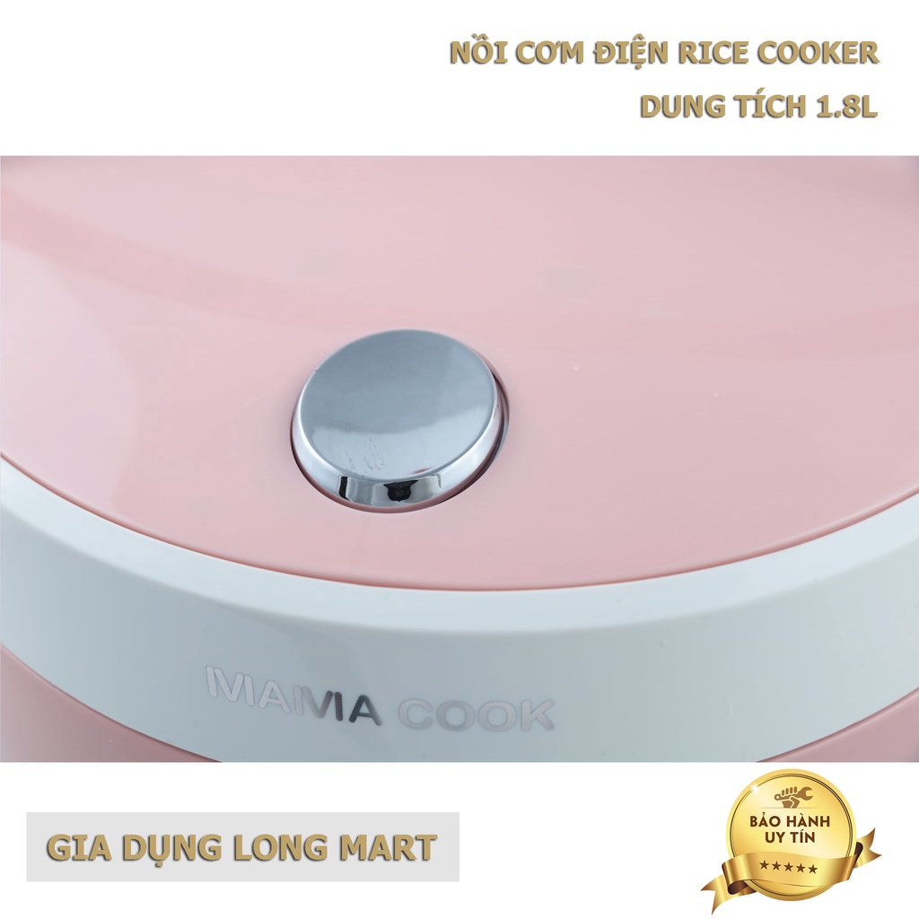 Nồi Cơm Điện RICE COOKER  MM-1900, Dung Tích 1.8L- Tặng Kèm Giá Hấp, Lòng Niêu Siêu Dày Giữ Nhiệt Tốt, Hàng Chính Hãng