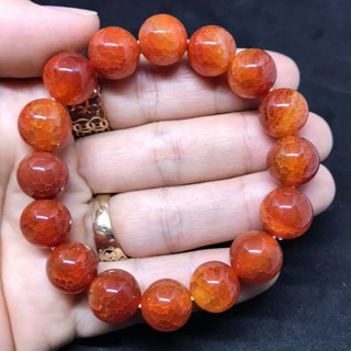 Vòng tay đá phong thủy vân rồng đỏ 12ly