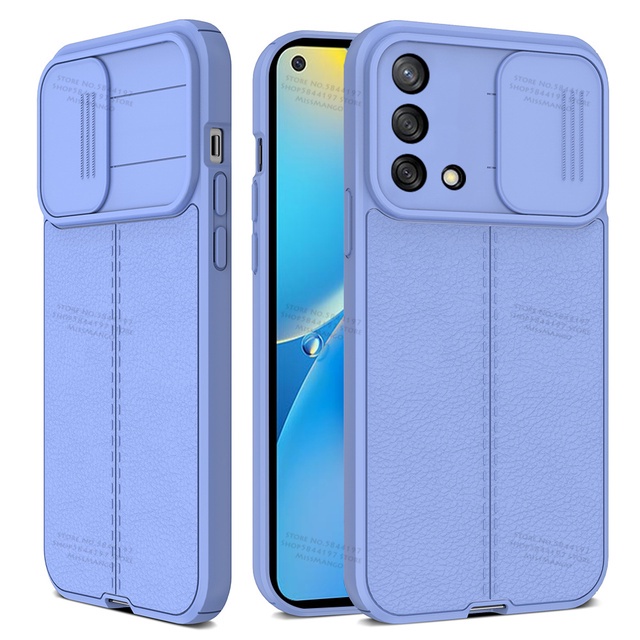 Ốp Điện Thoại Chống Sốc Có Nắp Trượt Bảo Vệ Camera Cho OPPO A95 A74 A54 A15 A15S A93 A52 A92 A53 2020 Reno 5 Lite 5F F17 F19 Pro