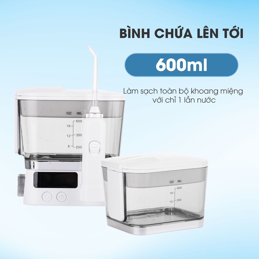 Combo Máy tăm nước Gia Đình WaterPush 1912 + Kem đánh răng Phoca chính hãng Thái Lan