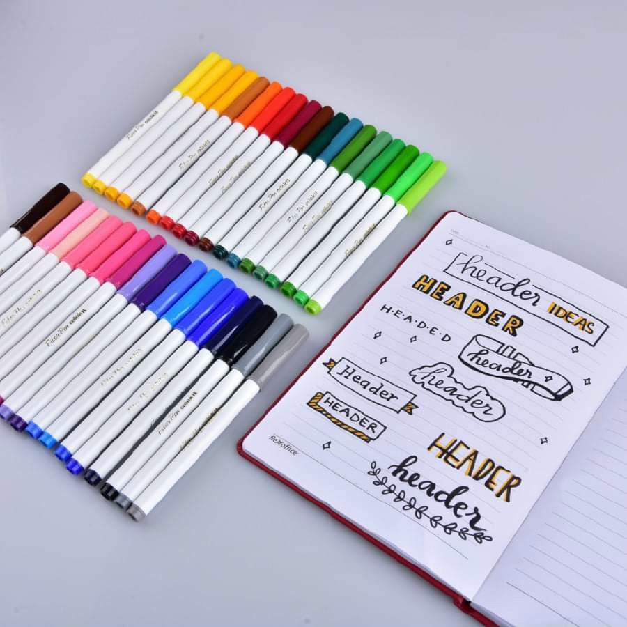 Bút Lông 36 Màu Colokit Fiber Pen Washable SWM-C006 (Dễ dàng rửa được) - Hộp 36 cây 36 màu khác nhau