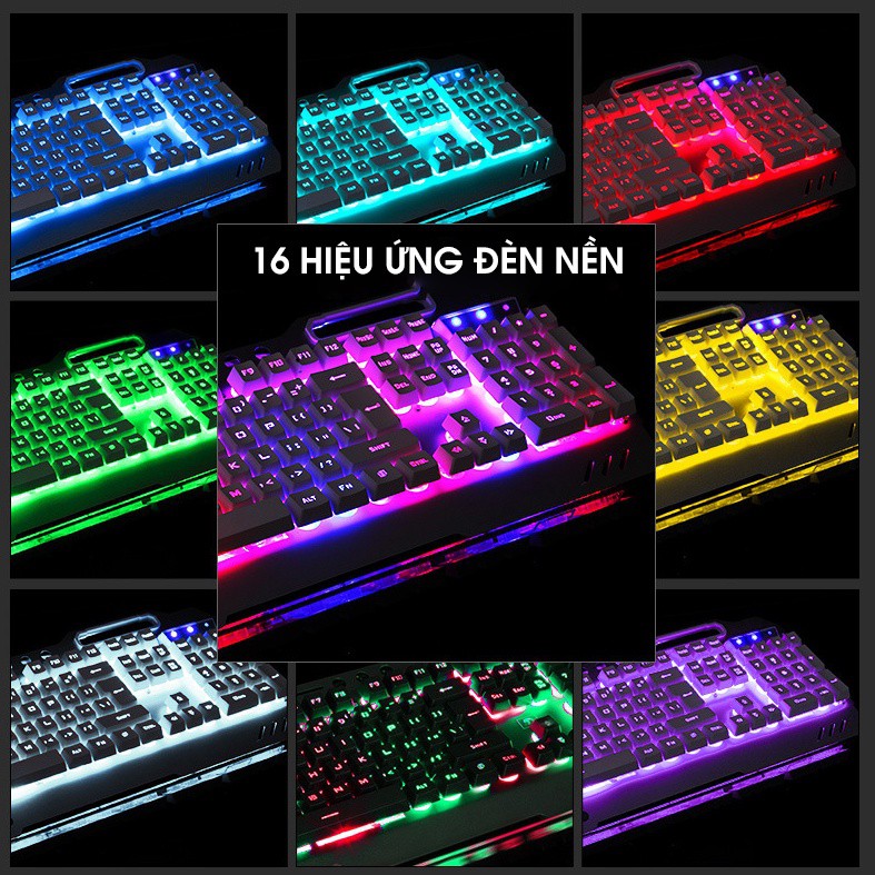 Bàn phím giả cơ gaming Latope bàn phím máy tính chơi game Full LED K618