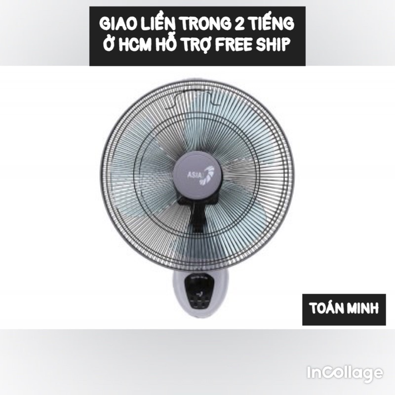 QUẠT TREO TƯỜNG ASIA L16019  CÓ REMOTE. HÀNG CHÍNH HÃNG CÔNG TY. BẢO HÀNH ĐẦY ĐỦ