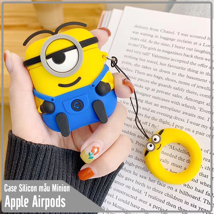 Vỏ silicon cho tai nghe Airpods hình MINION nhựa dẻo