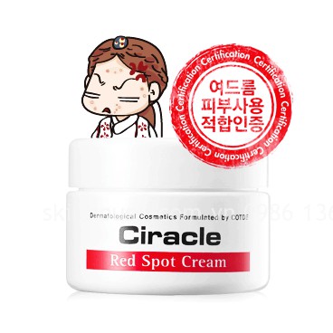 Kem làm giảm mụn sưng đỏ, mụn mủ Ciracle Red Spot Cream 30ml