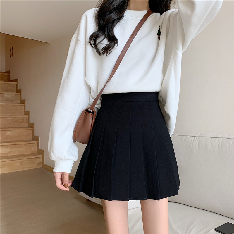 Váy Ngắn Xếp Ly Cạp Cao Màu Trơn 39597