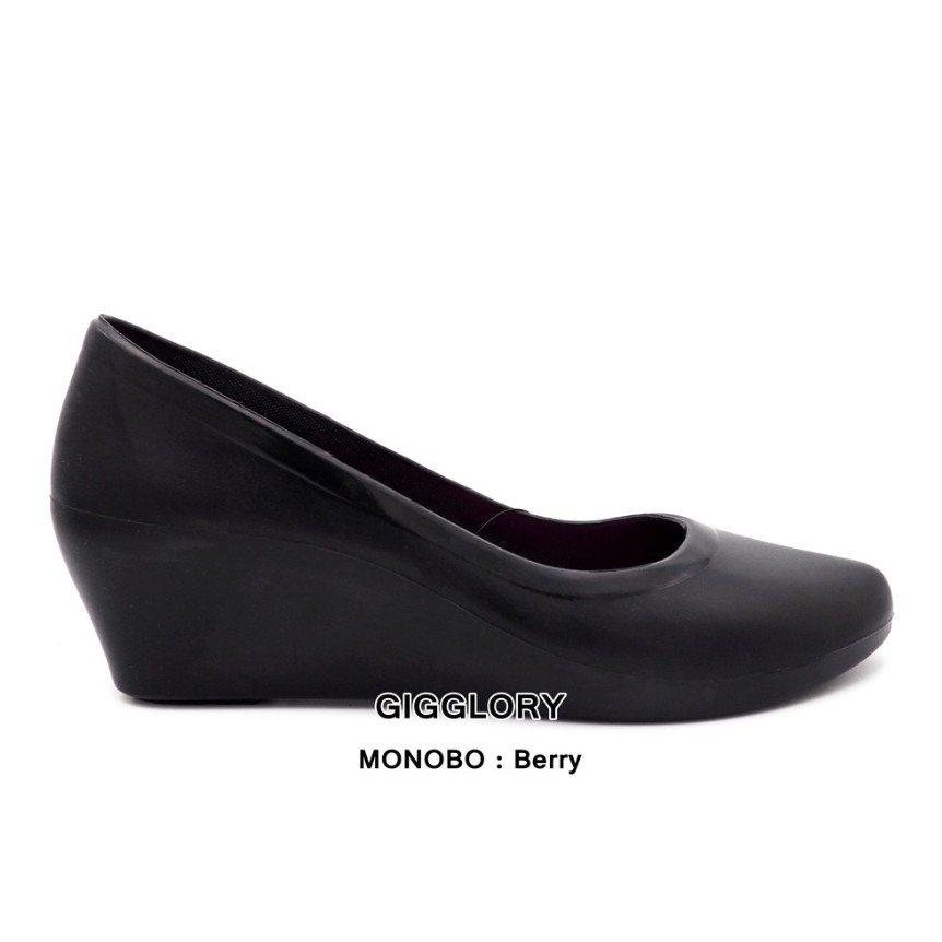Giày Thái Lan nữ Monobo Berry – Đen – Đế ghót 5cm - Giày Nhựa Chuyên Dụng Đi Mưa Thời Trang, Chống Trơn Trượt | BigBuy360 - bigbuy360.vn