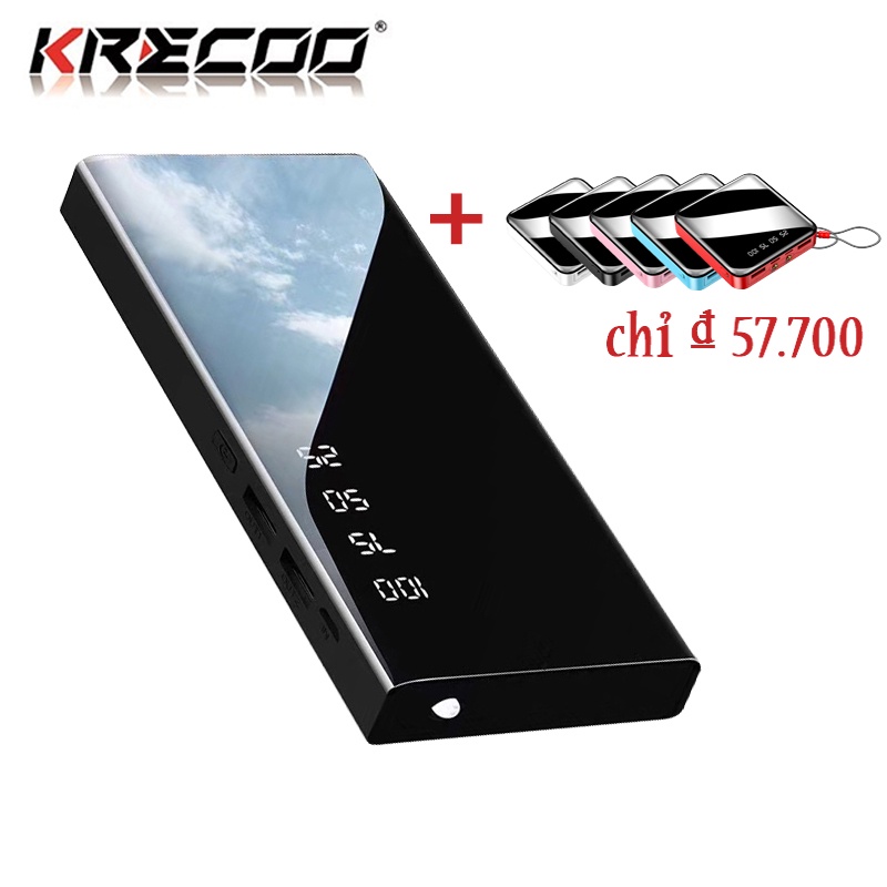 Sạc Dự Phòng Krecoo Cho Iphone Huawei Samsung 30000mah