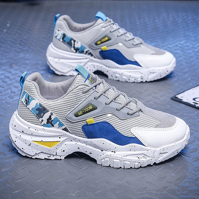 Giày Nam Sneaker Đế Độn 6cm Thời Trang ARR700M Phối Màu Cực Đẹp