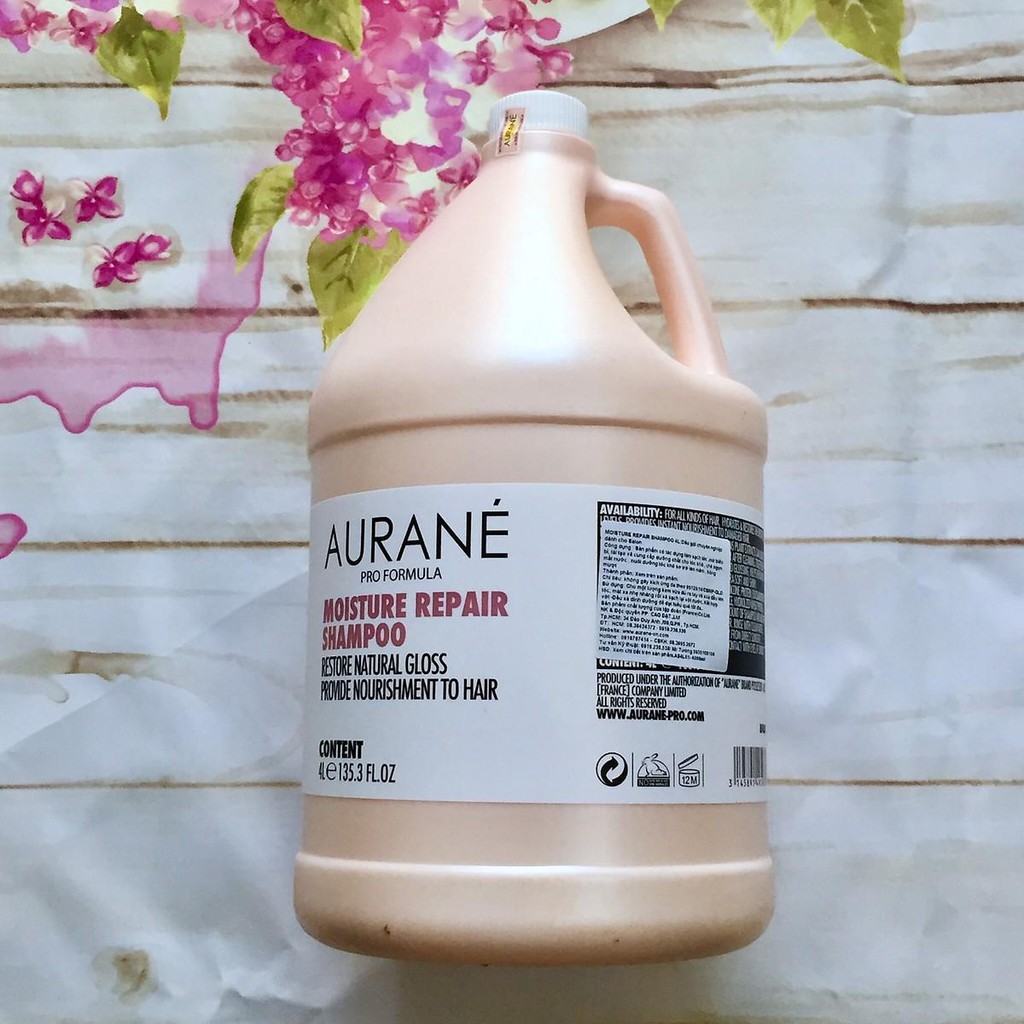 [+Tặng mũ trùm] Dầu gội dưỡng ẩm mềm mượt tóc Aurane Protein Moisturizing shampoo (Dạng can 4L)