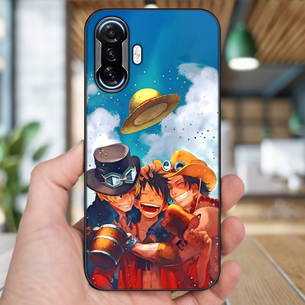 Ốp lưng Xiaomi K40 Gaming viền đen in hình Ace One Piece