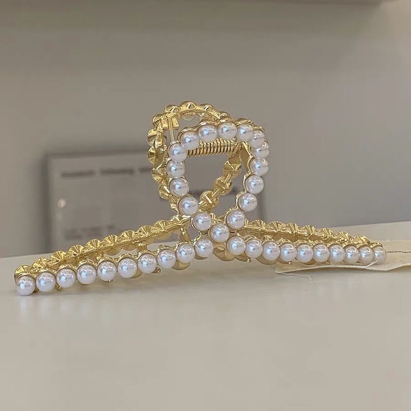 Kẹp tóc càng cua đính ngọc chắn chắc tiện dụng cho bạn gái phong cách hàn quốc - Selenshop