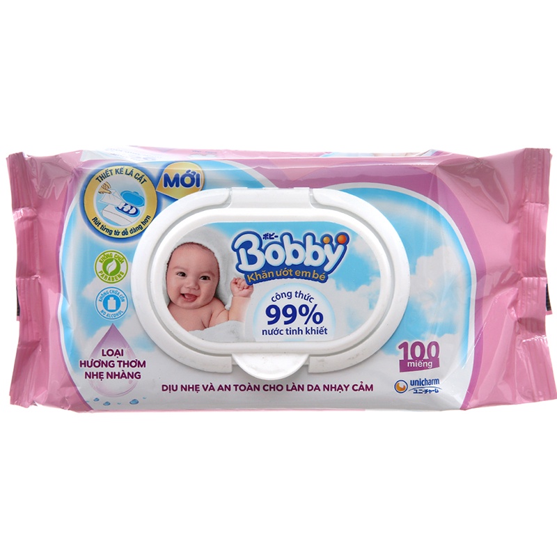 Khăn ướt bobby 100 tờ cho bé