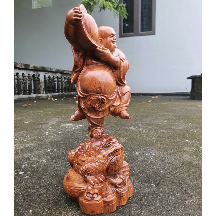 Tượng Phật di lặc gỗ hương cao 40 cm