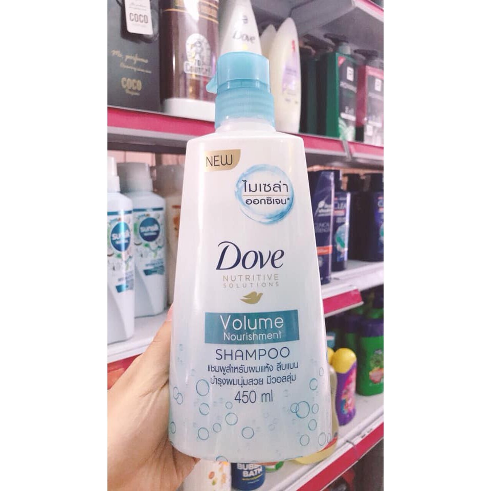 Dầu gội Dove Nutritive Solutions Volume Nourishment Dưỡng Tóc Bồng Bềnh Thái Lan - 450ml