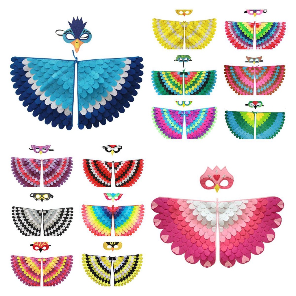 Bộ Cánh Bướm + Mặt Nạ Hóa Trang Halloween Cho Bé