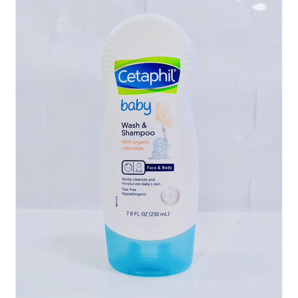 Tắm gội Cetaphil Baby Gentle Wash & Shampoo 230ml - With Organic Calendula (chai)