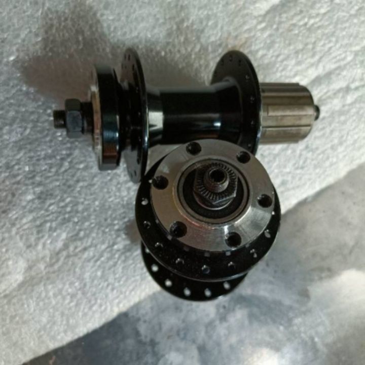 Moay ơ cối nổ/lip vặn - Hub nhôm xe đạp bạc đạn 36 lỗ - 1 bộ