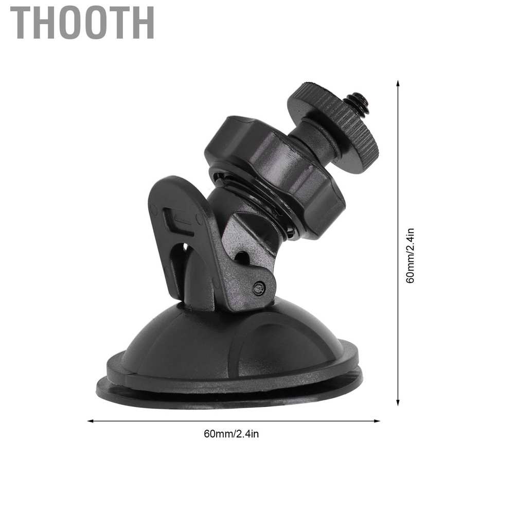 Giá đỡ máy ảnh có giác hút 1/4 inch màu đen gắn kính chắn gió xe hơi cho DV GPS | BigBuy360 - bigbuy360.vn
