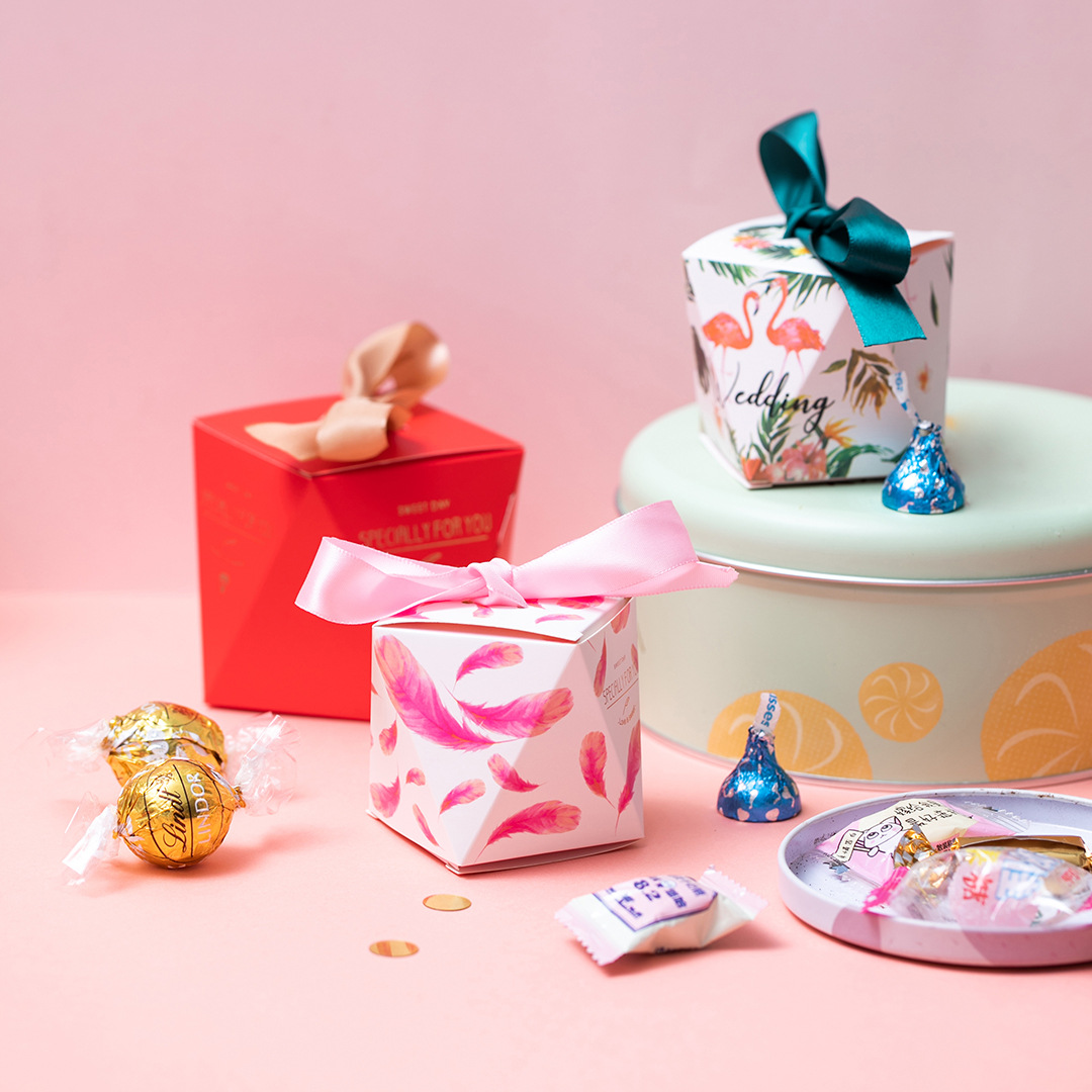 1 Hộp Đựng Kẹo Hình Viên Kim Cương Có Dây Ruy Băng Dùng Cho Tiệc Cưới, Sinh Nhật | BigBuy360 - bigbuy360.vn