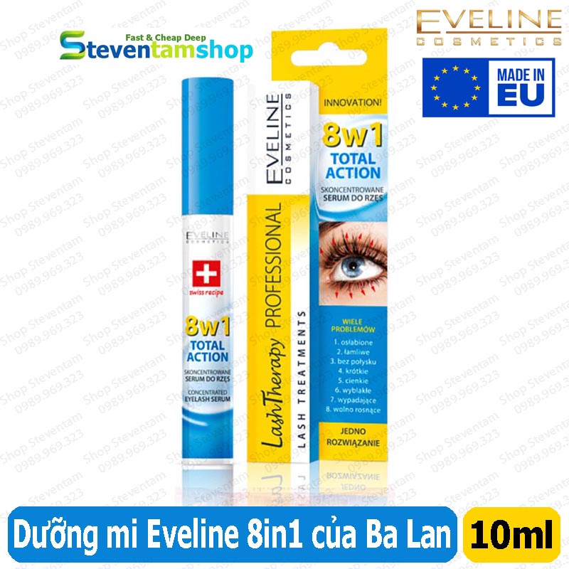 Dưỡng dài dày và cong mi Eveline 8 in 1