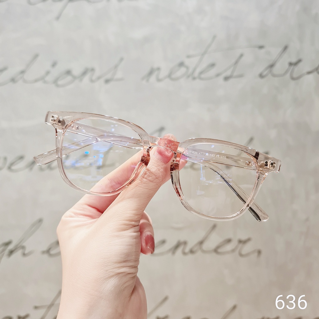 Kính cận nam Lily Eyewear chất liệu nhựa cứng cáp mắt vuông giả cận thời trang LUTTO 636
