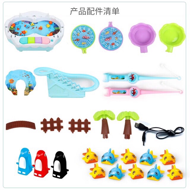 Đồ chơi câu cá,leo thang, đàn 3in1