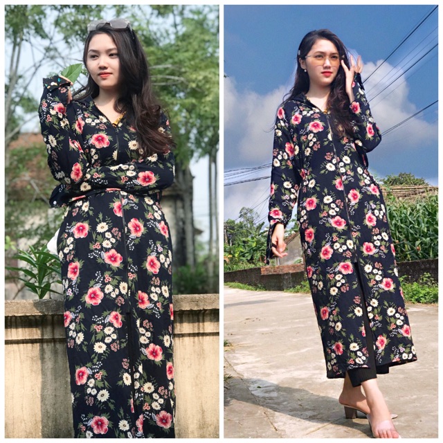 Áo Chống Nắng Lanh 2 Lớp Choàng Dài | BigBuy360 - bigbuy360.vn