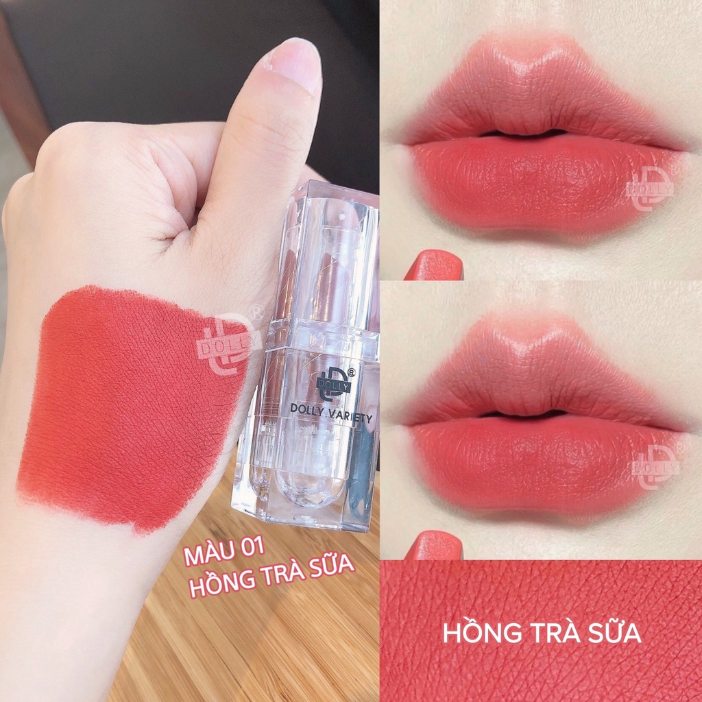 Son Sáp, Thỏi Dolly Không Chì Màu hồng trà sữa