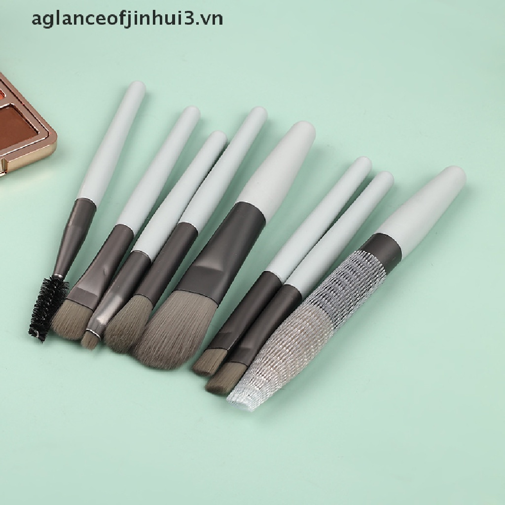 Set 8 Cọ Trang Điểm Mắt Mini Mềm Mại Tiện Dụng Khi Đi Du Lịch