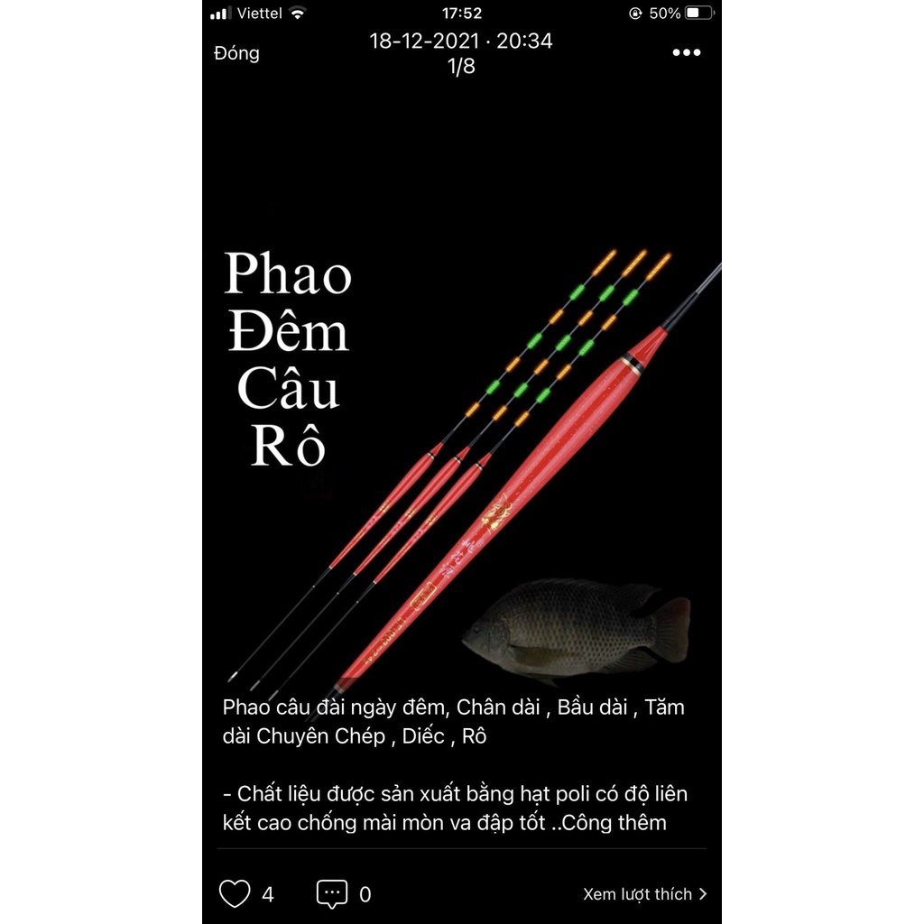 Phao điện câu đài ban đêm cao cấp chuyên rô phi siêu nhạy - Phao câu đêm chuyên rô phi