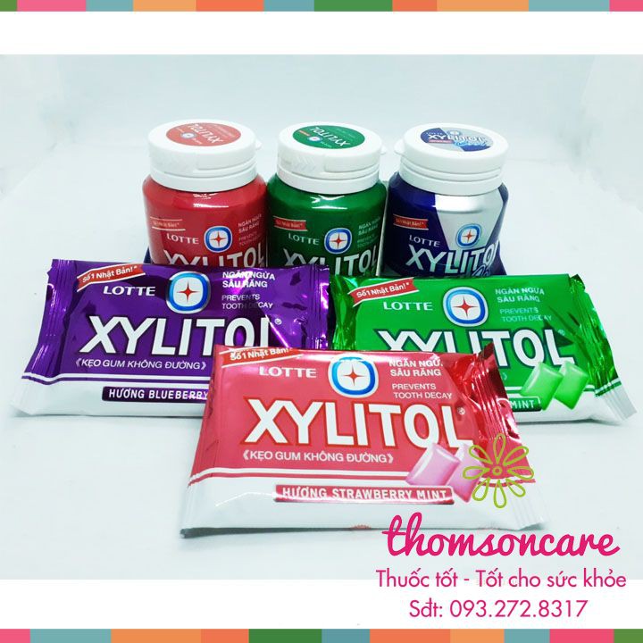 Kẹo Gum không đường Xylitol - Giúp ngừa sâu răng - Cho hơi thở thơm mát