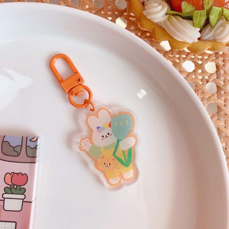 Móc khoá sổ còng cute móc khoá đa năng (sổ còng/móc chìa khoá/balo) keyring dễ thương