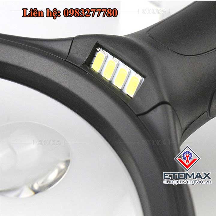 [GIÁ TỐT]Kính Lúp Cầm Tay Có Đèn Led Chiếu Sáng độ phóng 5x - 10x