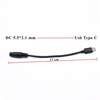 Dây chuyển đổi DC 5.5x2.1mm sang USB type C