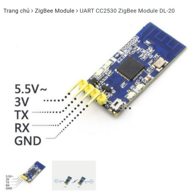 Module thu phát không dây UART CC2530 ZigBee